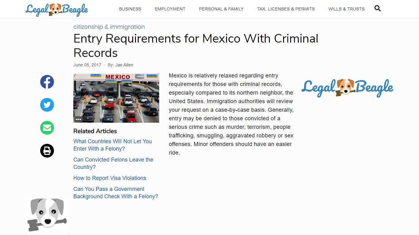 Entry Requirements for Mexico With Criminal Records